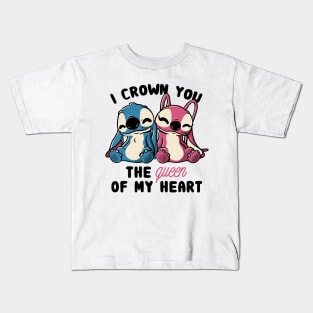 I Crown You The Queen Of My Heart Cute Lover Gift Kids T-Shirt